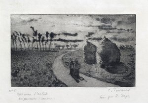 Samanlıklarla Alacakaranlık, 1879 by Camille Pissarro