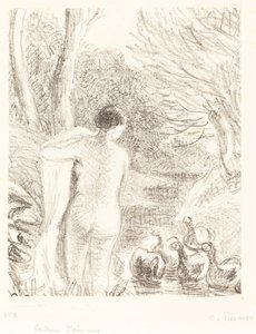 çıplak kaz kız by Camille Pissarro