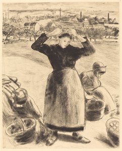 Patates Toplama by Camille Pissarro