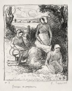 Köylü Grubu by Camille Pissarro