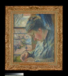 Julie Pissarro Pencere Kenarında Dikiş by Camille Pissarro