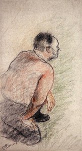 Julien Tanguy (kağıt üzerinde tebeşir) by Camille Pissarro