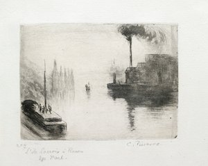 Lacroix Adası, Rouen, 1883 by Camille Pissarro