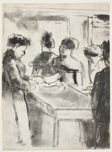 La Charcuterie (Domuz Kasabı) 1895 (oyuk mürekkebi ile el boyaması ile monotip) by Camille Jacob Pissarro