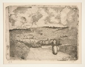 La Femme sur la route (Yoldaki Kadın) by Camille Pissarro