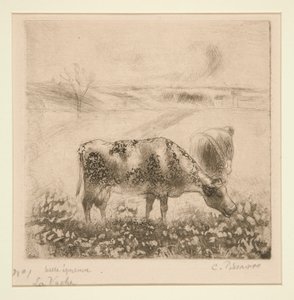 La Vache (İnek) by Camille Pissarro