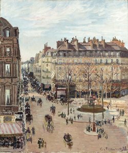 Rue Saint-Honoré by Camille Pissarro