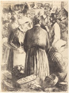 Pontoise Pazarı Pontoise Pazarı, c. 1895. by Camille Pissarro