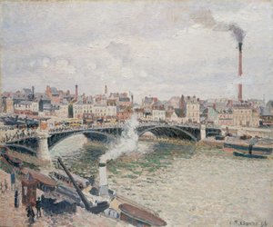 Sabah, Bulutlu Bir Gün, Rouen, 1896. by Camille Jacob Pissarro