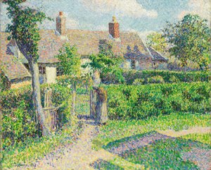 Köylü evleri, Eragny, 1887 by Camille Jacob Pissarro