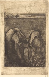 Fasulye Tarlasında Köylüler by Camille Pissarro