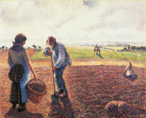 Tarladaki köylüler, Eragny (Paysans dans les champs Eragny) by Camille Pissarro