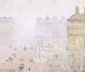 Place du Theater Francais: Sis Etkisi by Camille Jacob Pissarro