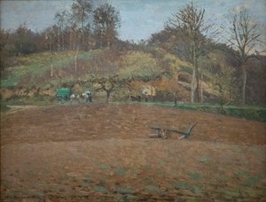 sürülmüş arazi by Camille Pissarro