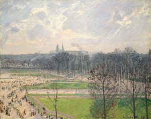 Bir Kış Öğleden Sonra Tuileries Bahçesi by Camille Jacob Pissarro