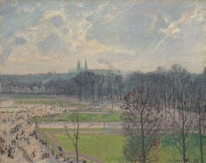 Tuileries Bahçesi, Bir Kış Öğleden Sonrası, 1899. by Camille Jacob Pissarro