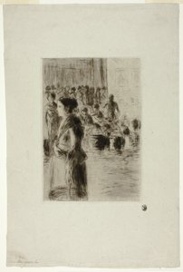 hizmetçi alışveriş by Camille Pissarro