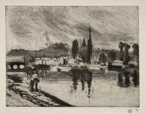Rouen manzarası by Camille Pissarro