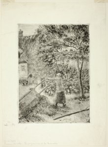 El Arabasını Boşaltan Kadın by Camille Pissarro