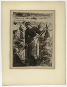 Éragny şirketinde Kadın Haymaker by Camille Pissarro