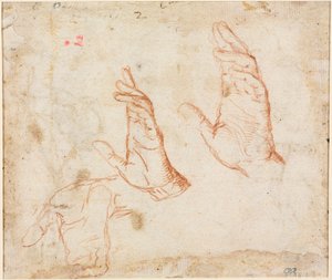 Ellerin Çalışması verso, c. 1590. by Camillo Procaccini
