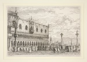 La Piera del Bando, V., Vedute (Görüntüleme) dizisinden by Canaletto (Giovanni Antonio Canal)