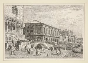 Le Preston, V., (The Prison, Venice]), Vedute (Görüntüler) dizisinden by Canaletto (Giovanni Antonio Canal)