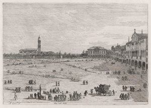 pr? della Valle (Prato della Vale), Vedute (Görüntülemeler) dizisinden by Canaletto (Giovanni Antonio Canal)