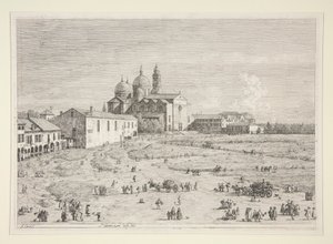 S. Giustina Halkla İlişkilerde? della Valle, Vedute (Görüntüleme) dizisinden by Canaletto (Giovanni Antonio Canal)