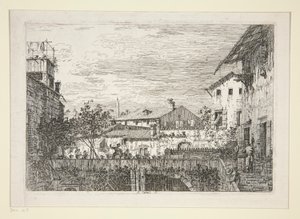 Teras, Vedute dizisinden (Görüntüler) by Canaletto (Giovanni Antonio Canal)