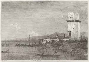 Malghera Kulesi, c. 17351746. by Canaletto