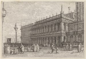 Kitap dükkanı. v. by Canaletto