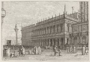 Kütüphane. V. [sol üst] by Canaletto