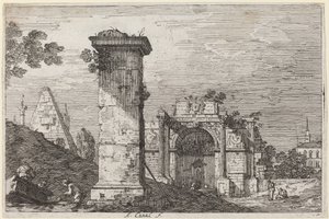 Yıkılmış Anıtlarla Peyzaj, c. 17351746. by Canaletto
