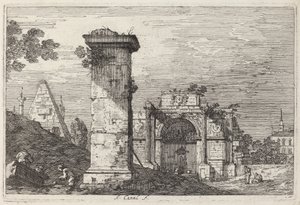 Yıkılmış Anıtlarla Peyzaj, c. 1740. by Canaletto