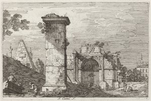 Yıkılmış Anıtlarla Peyzaj [sağda], c. 17351746. by Canaletto