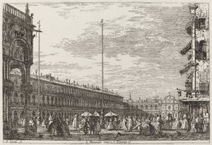 Le Procuratie niove e S. Ziminian V. [sağ üst], c. 17351746. by Canaletto