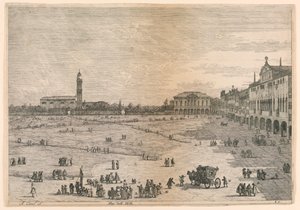Prà della Valle (Prato della Valle, Padua), diğer yerlerden alınan Diğer görünümlerden by Canaletto