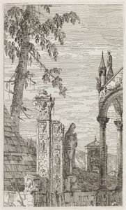Piskopos Mezarı [ortada], c. 17351746. by Canaletto