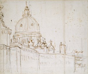Venedik: Dogana di Mare ve S. Maria della Salute, 18. yüzyılın ortaları by Canaletto