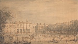 Thames Nehri'nden Eski Somerset Evi'nin görünümü by Canaletto