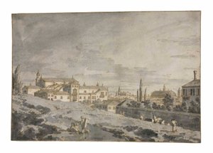 San Francesco Kilisesi ile şehir surlarının dışından Padua