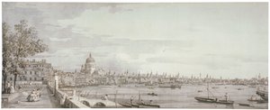 Thames Nehri manzarası, Londra, c1750 by Canaletto