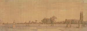 Warwick: Manastır Bahçelerinden Kasaba ve Kale by Canaletto