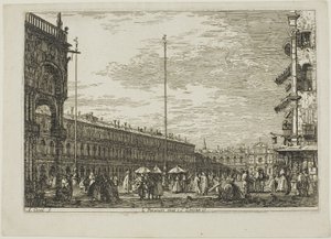 le Procuratie niove e S. Ziminian V., Vedute'den by Canaletto