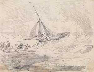 Dalgalı Denizlerde Bir Yelkenli Gemi, Hastings by Capt. Thomas Hastings