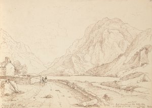 Dunloh Geçidi'ndeki Bull Dağı ve Ash Valley Gölü, Eylül 1841