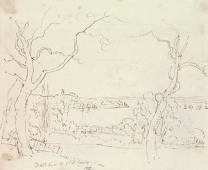 West Cowes'ın Uzak Görünümü, Wight Adası by Capt. Thomas Hastings