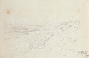 Clevedon yakınlarındaki Elton Tepesi'nden, 6 Eylül 1845 by Capt. Thomas Hastings