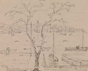 East Cowes'daki Evimizden, Pazar Akşamı, 12 Mayıs 1833 by Capt. Thomas Hastings